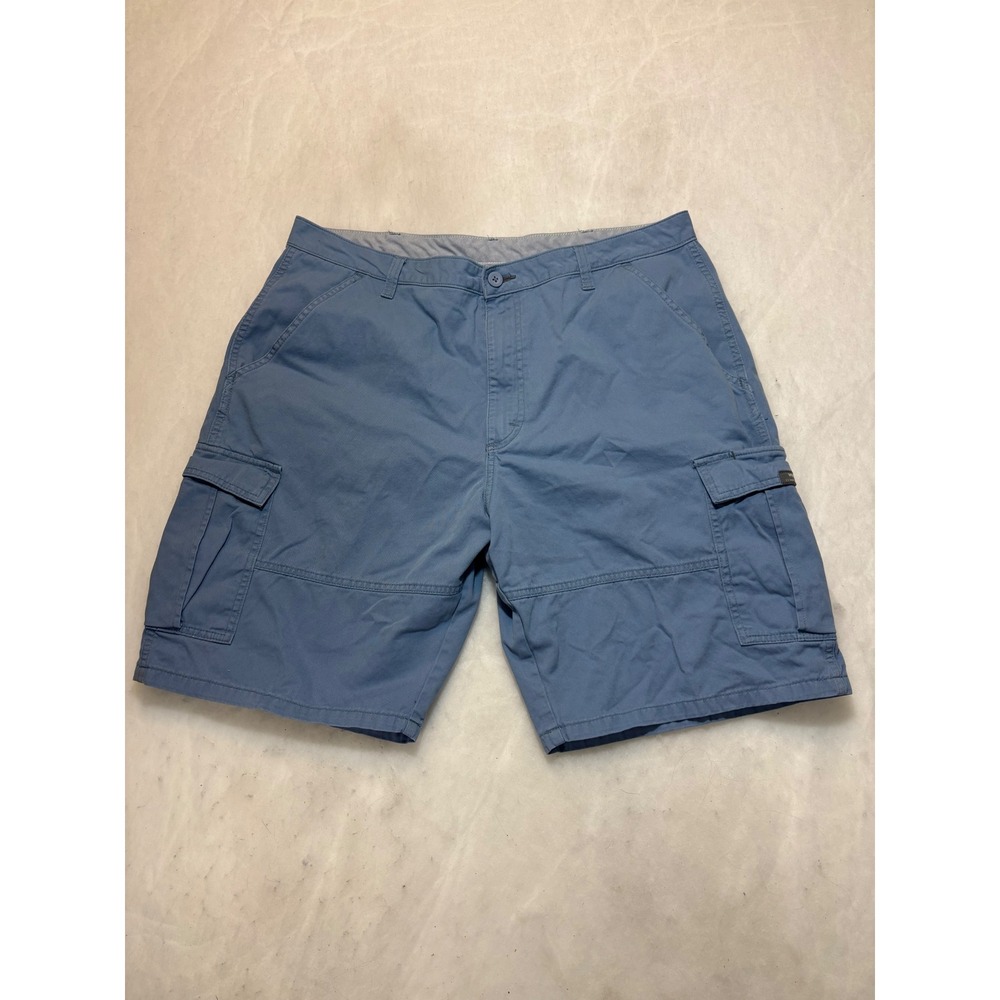 Wrangler Cargo Shorts Men's Blue Flat Front Classic Fit Size 38‎